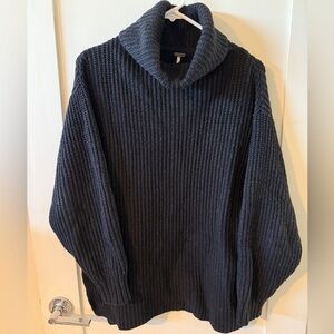 Chunky Black Sweater, Size S by Free People